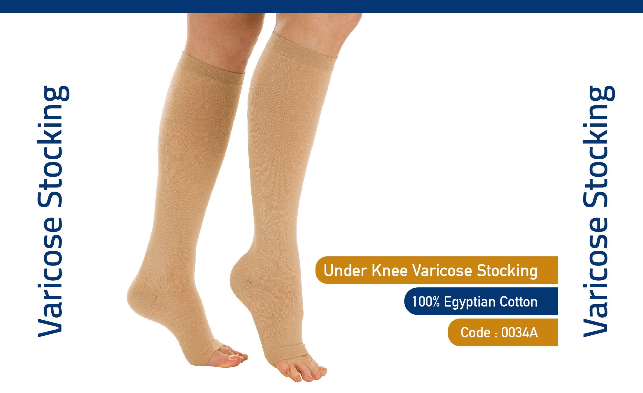 Under knee varicose stocking