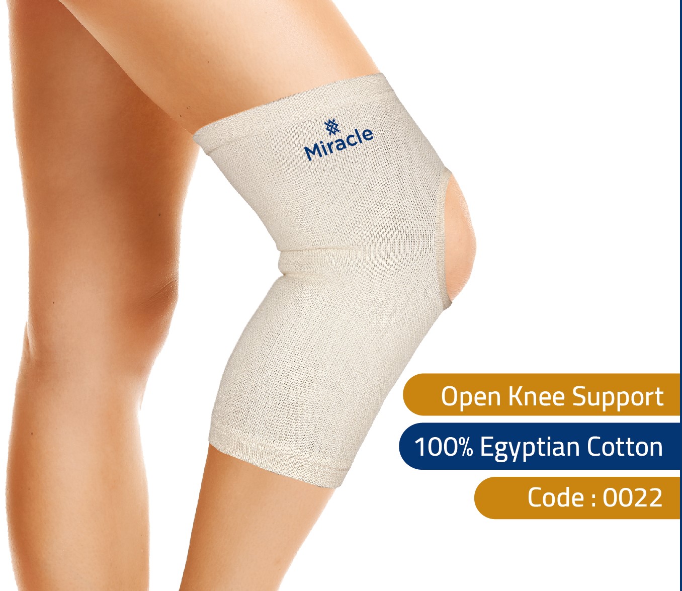 Open knee support