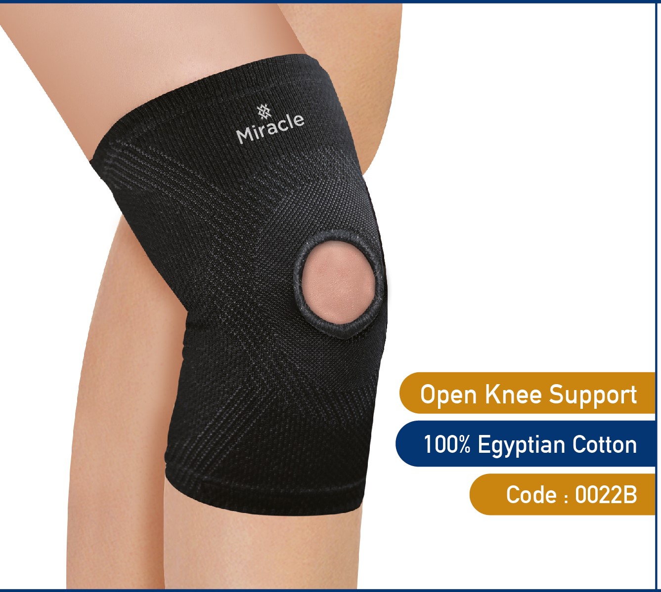 Open knee support